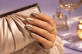 Champagne Cat Eye Press-on Nails worn by a Middle Eastern hand model